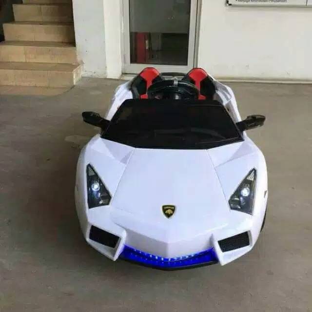MAINAN MOBIL AKI M6869 12V 2 Gearbox LAMBORGHINI lambrado anak ban karet jok kulit 2 motor penggerak