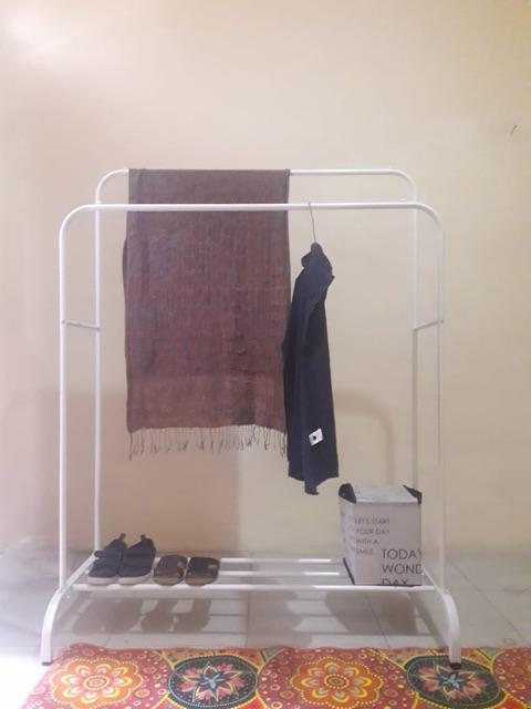 [original] Rak Pakaian Clothes Hanger Gantungan Pakaian Double Garment Rack - Gantungan Baju (mh999)