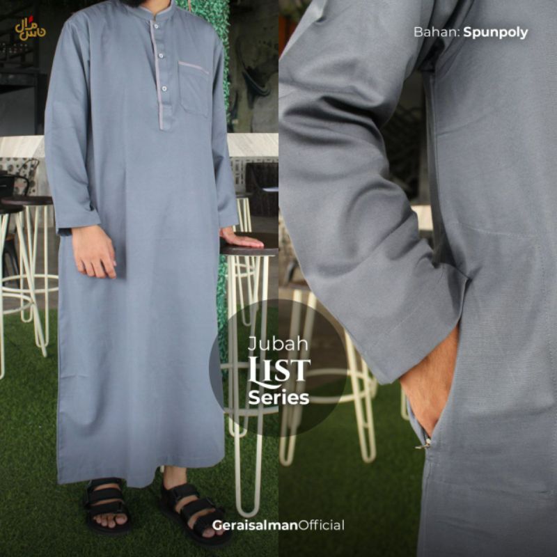 Jubah Gamis Pria Dewasa Lengan Panjang Model List Terlaris