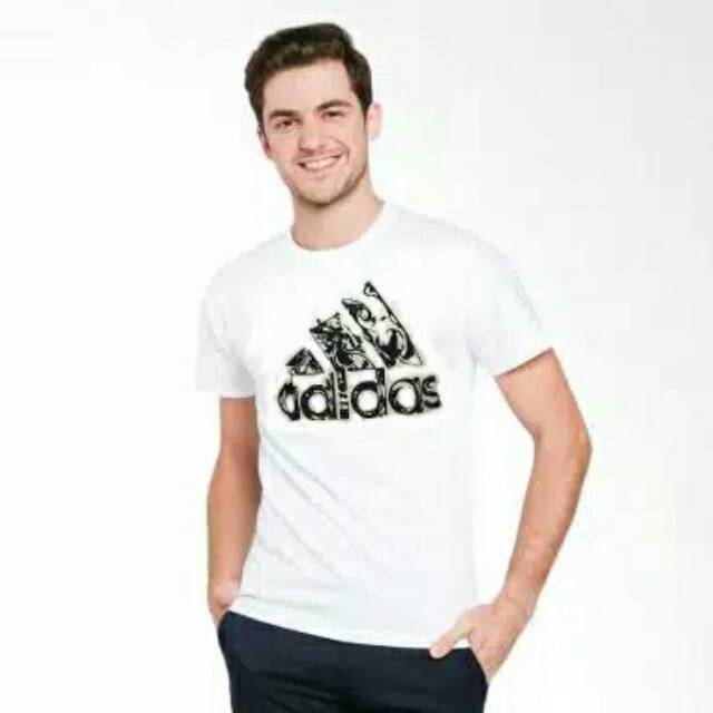 Kaos distro adidas /putih