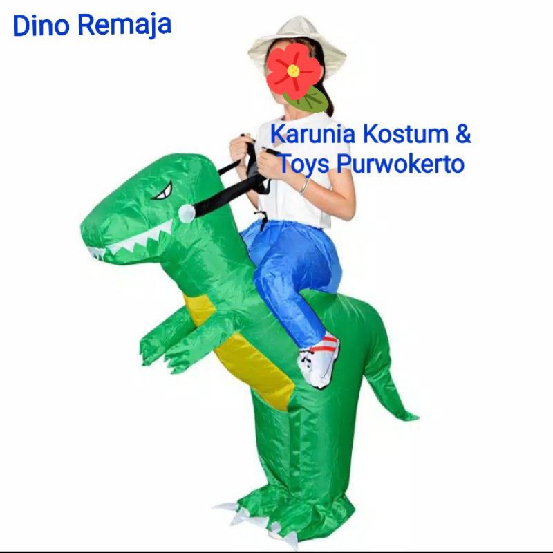 KOSTUM DINO REMAJA PESTA COSPLAY DINOSAURUS  FESTIVAL CARNAVAL MODEL BADUT ANGIN ULTAH LUCU