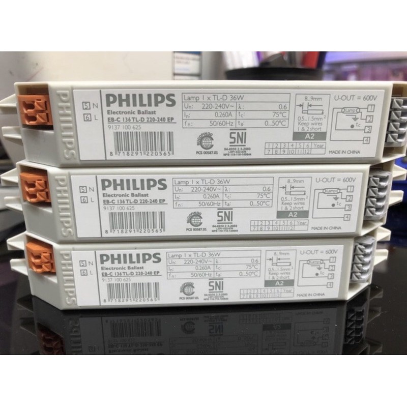 Philips Travo balast Electronic EBC 1x36W Travo Philips 36 Watt