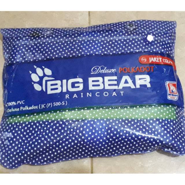 Jas Hujan Jaket Celana Big Bear Polkadot