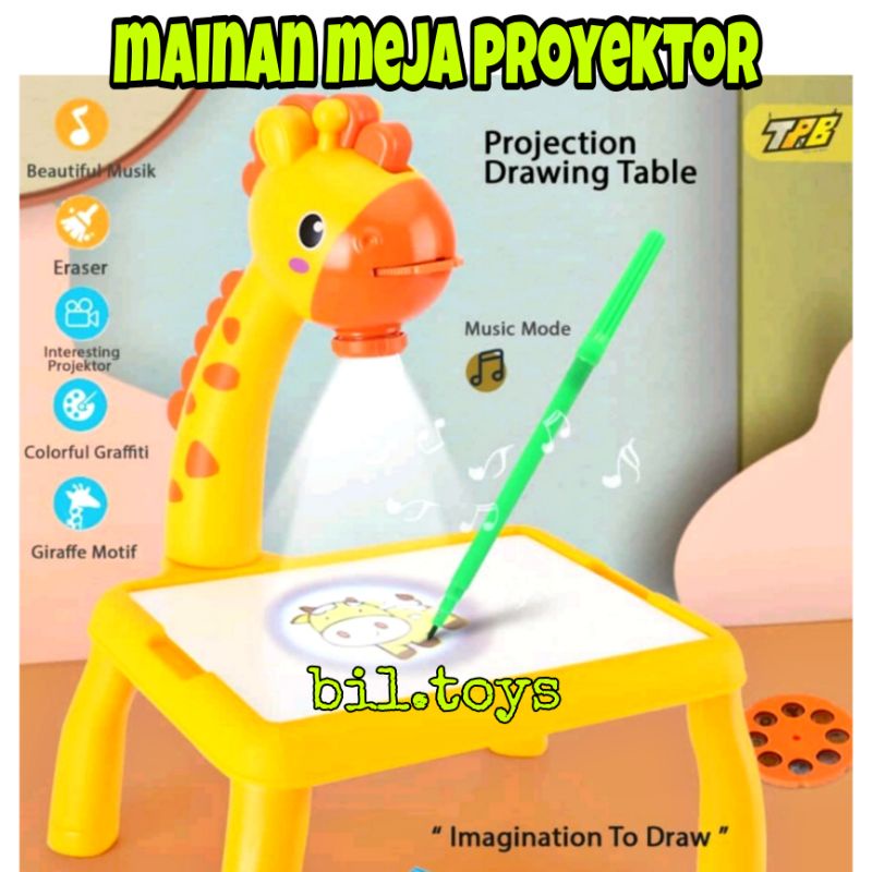 PROJECTION DRAWING TABLE MAINAN ANAK MEJA PROYEKTOR MENGGAMBAR MEWARNAI MAINAN EDUKASI UKURAN BESAR