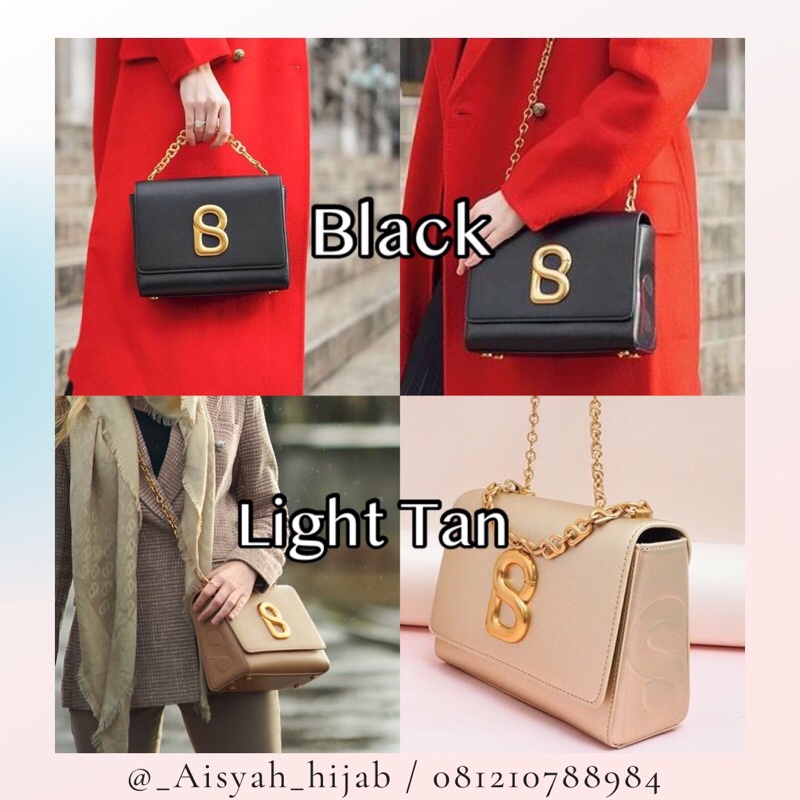 ALVA SLING BAG BLACK LIGHT TAN BY BUTTONSCARVES SIAP KIRIM