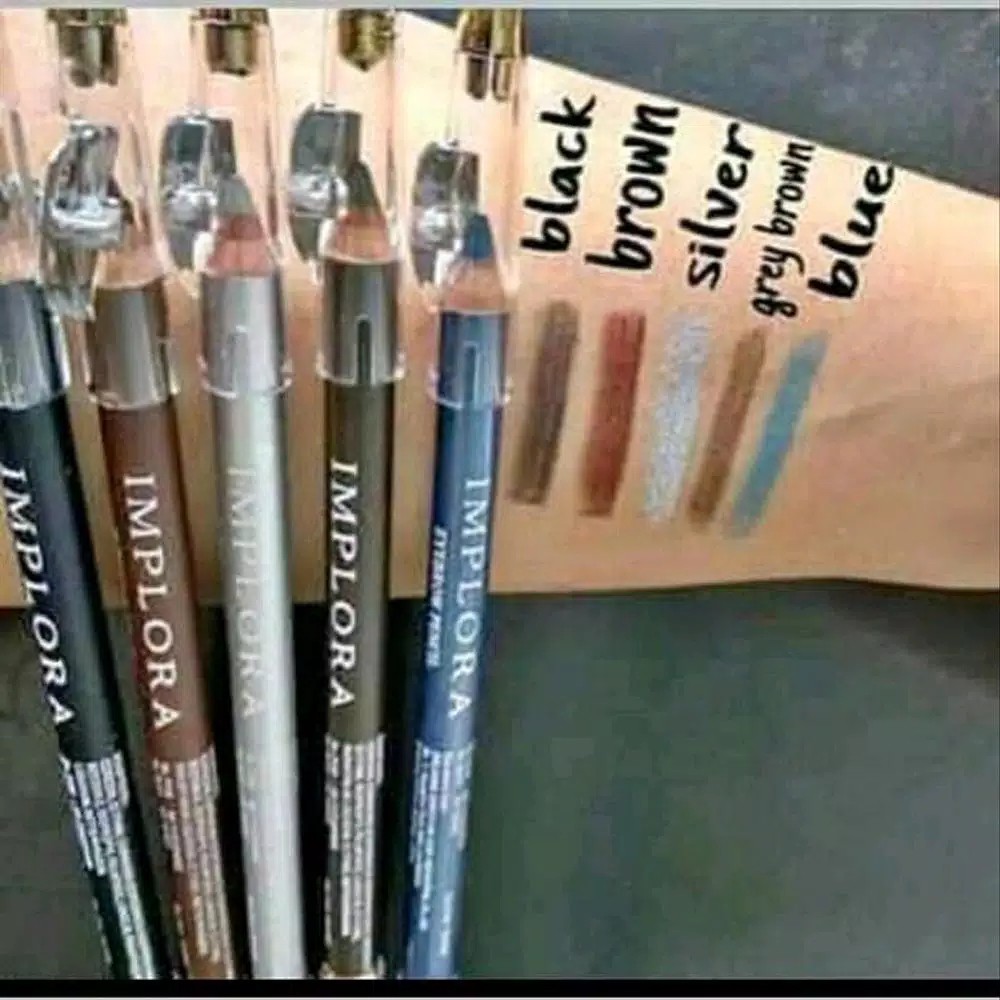 IMPLORA Pensil Alis 2in1Eyebrow Pencil Original BPOM 8gr ( PCS )