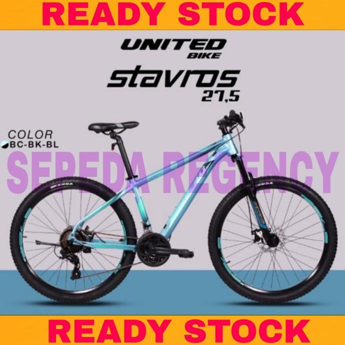 SEPEDA GUNUNG MTB UNITED STAVROS 27.5 INCH SHIMANO 24 SPEED GARANSI FDGDF34545