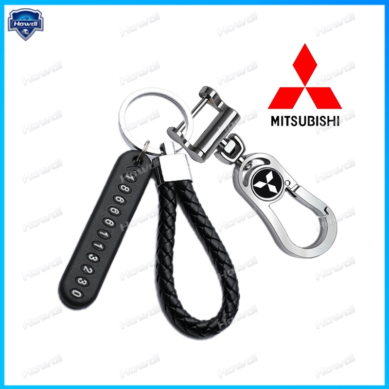 Gantungan Kunci Anti Hilang Bahan Stainless steel Dengan logo Untuk Mitsubishi