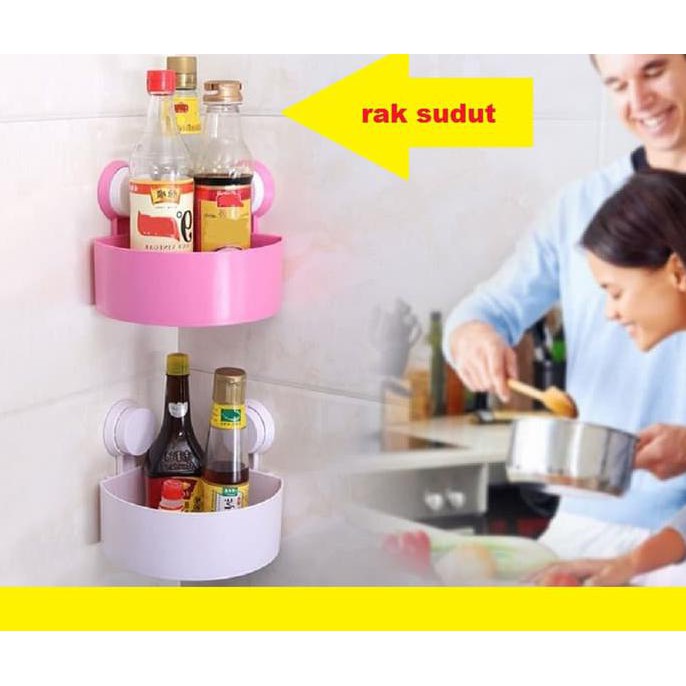 RAK SUDUT SERBA GUNA /RAK DAPUR / RAK KAMAR MANDI / RAK SUDUT PLASTIK