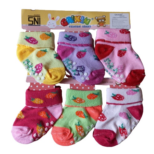 [ SET ISI 3 PASANG ] Kaos Kaki Anti Slip Bayi Motif Lucu Kaos Kaki Bayi