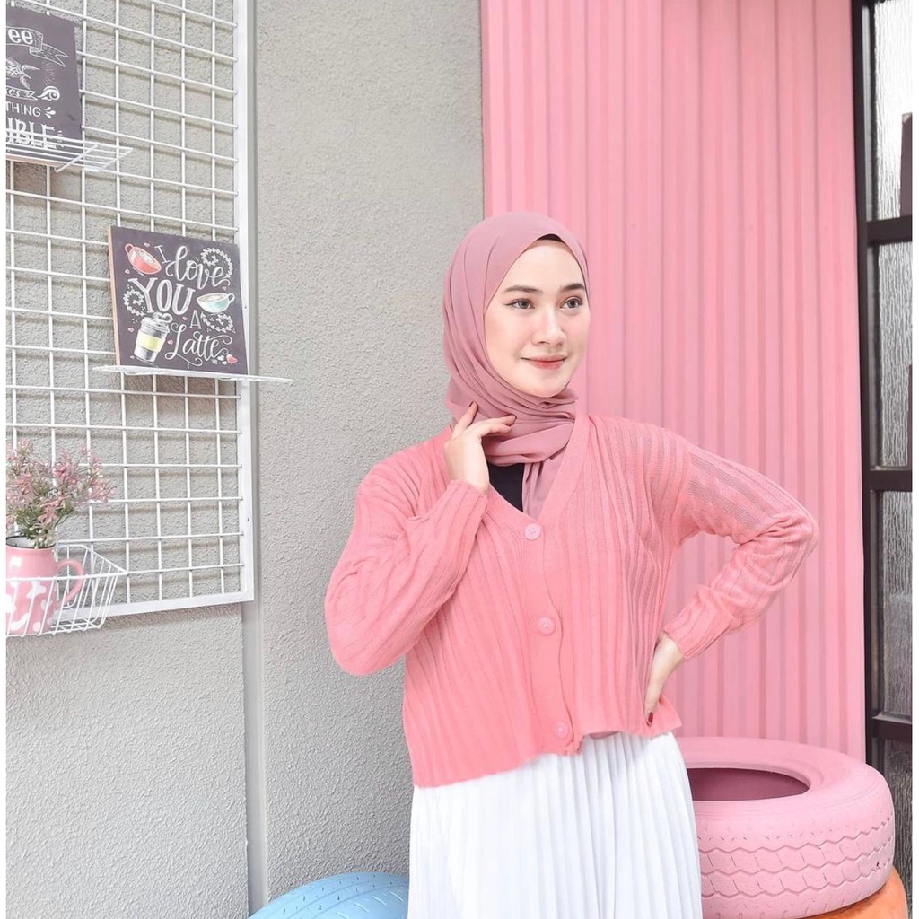 Cardigan Wanita Rajut Halus PASTELO CARDY