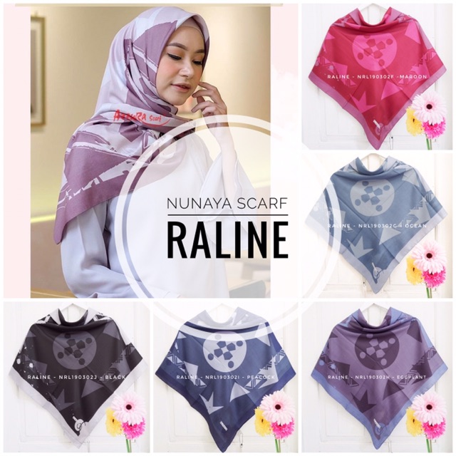 NUNAYA SCARF - RALINE JILBAB MOTIF SEGI EMPAT