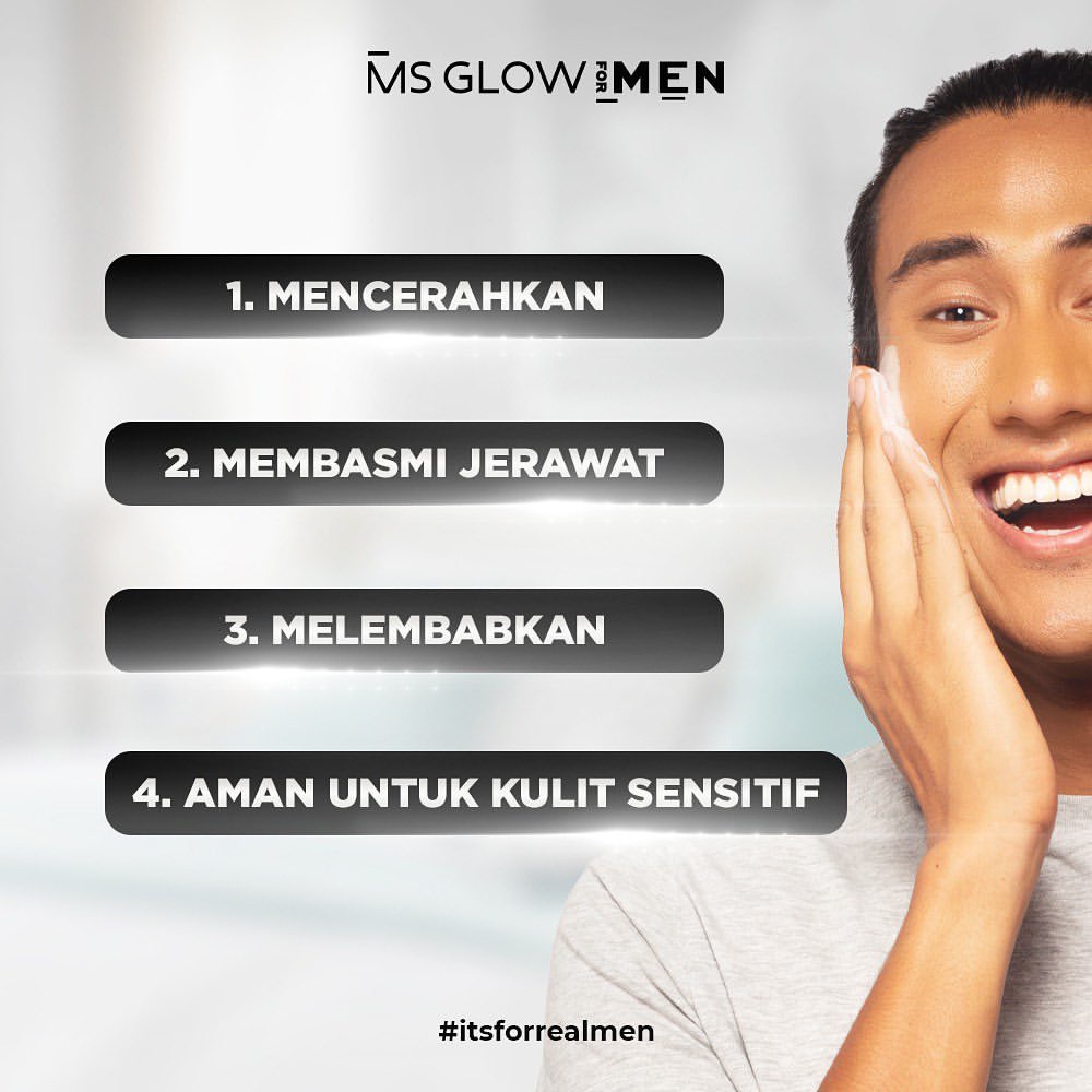 Ms Glow For Men - Sabun Muka Pria Penghilang Jerawat &amp; Kusam