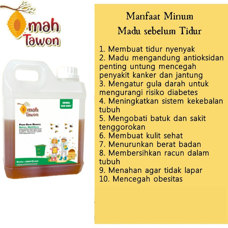 Madu murni pure raw honey omah tawon 5 kg