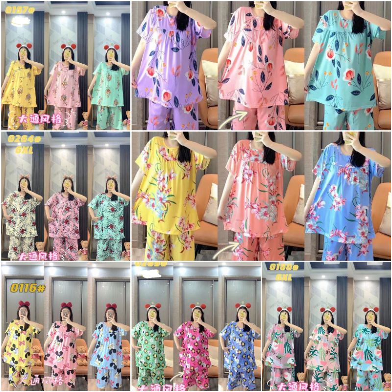 BAJU TIDUR WANITA DEWASA IMPORT JUMBO