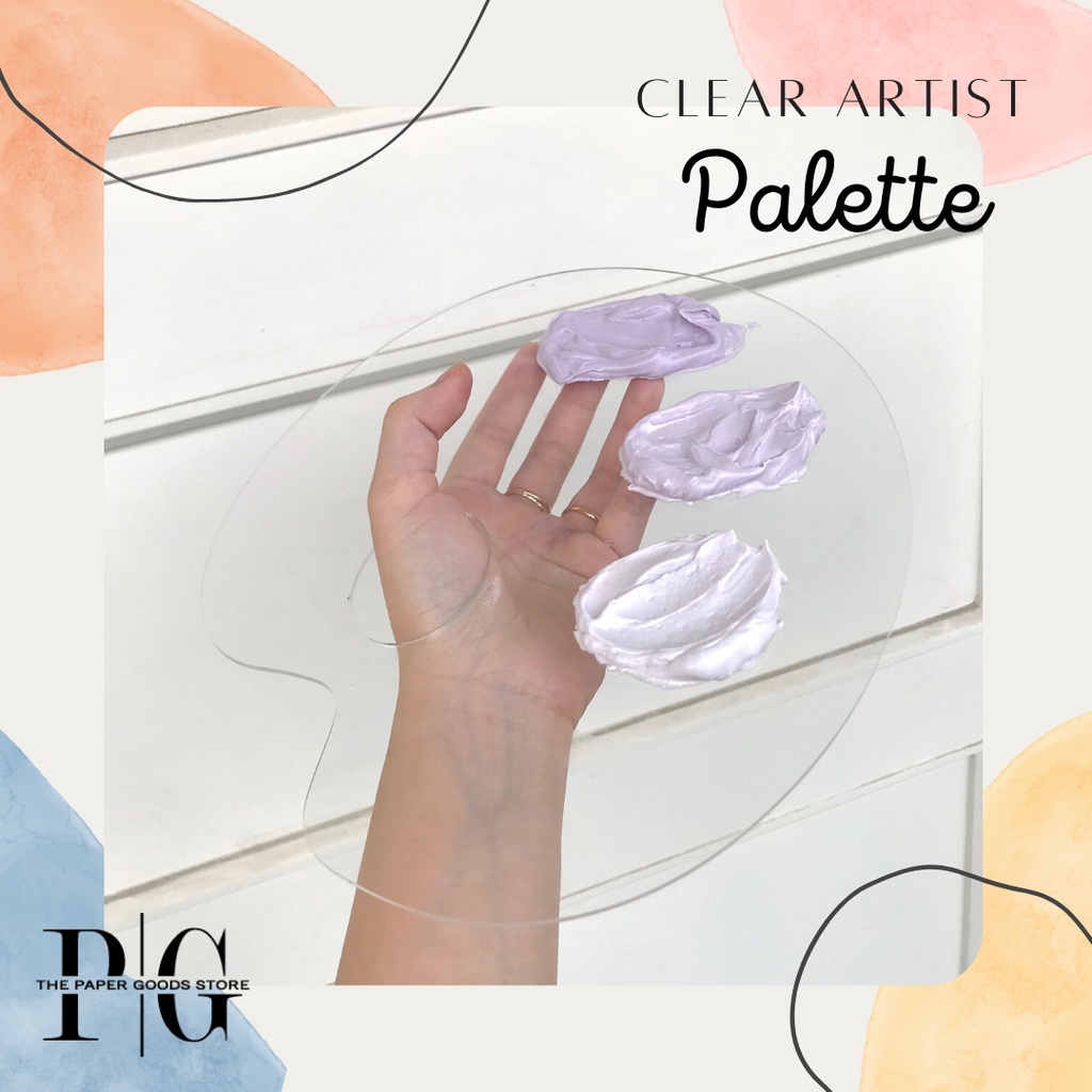

mh Clear Artist Palette Acrylic for Cake Painting Palet Akrilik