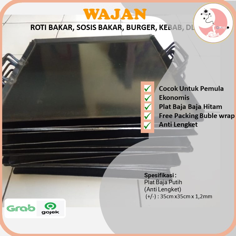 Wajan Datar Untuk Roti Bakar sosis bakar ataupun kebab dan burger 35x35
