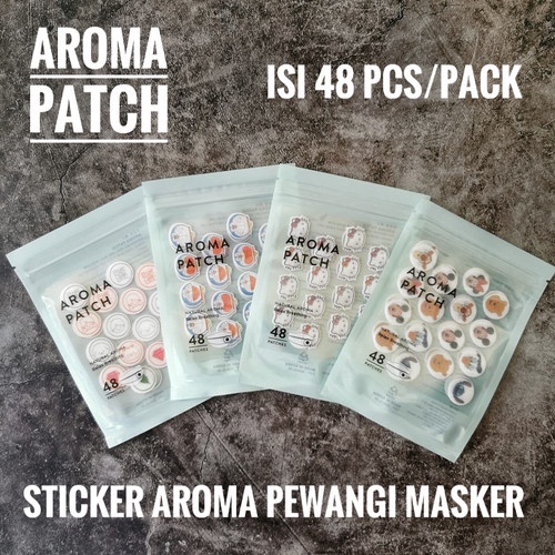 Sticker masker aromaterapi patch pengharum masker sticker tempel masker (isi 48pcs sticker/pack) - H