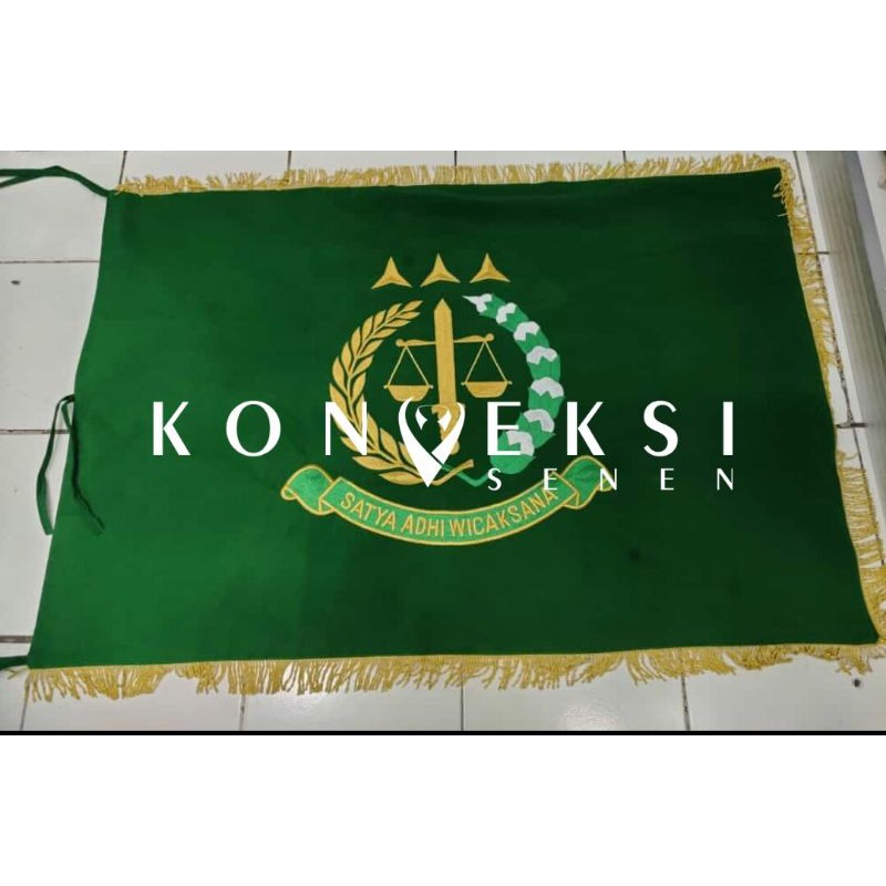 bendera pataka custom logo sendiri uk 95 x 135 cm