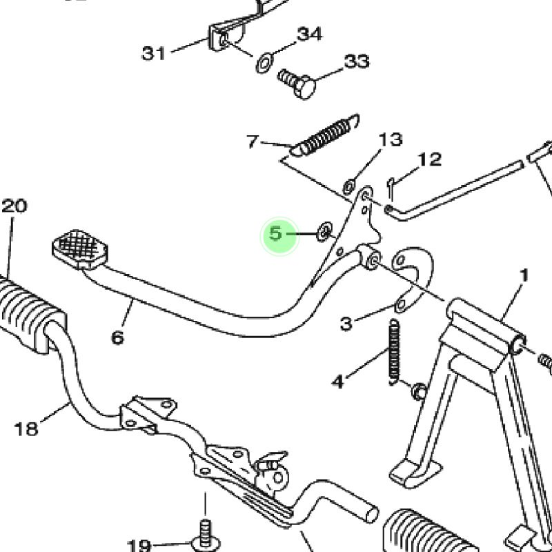 KLIP PEDAL REM F1ZR ORI YGP FIZR F1Z FIZ R CLIP CIRCLIP KLIPAN KLEMAN KLEM ORIGINAL YAMAHA