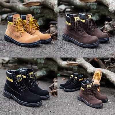 Sepatu Safety Pria Caterpillar SBY sepatu murah Safety Boots Ujung Besi Tracking Bikers Terlaris BISA COD