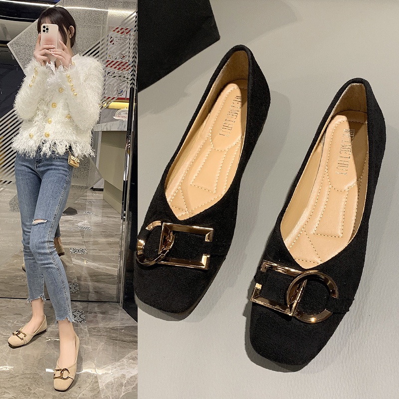 aid 0340, sepatu flat wanita import fashion sepatu slip-on cantik terkiniian laris best seller termurah