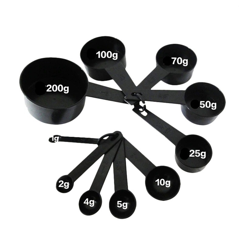 SENDOK TAKAR UKUR CUP MEASURING SPOON 10 PCS - 16799 - BLACK