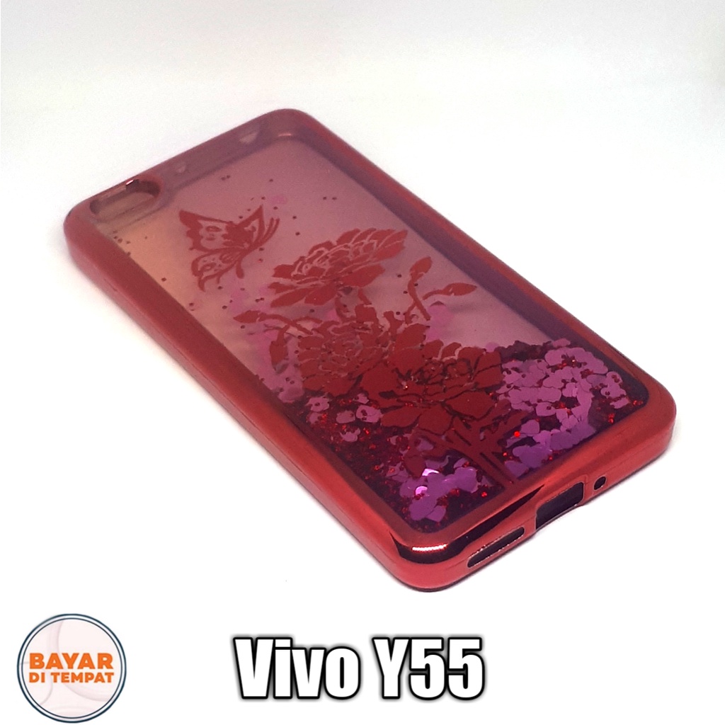 Case Hp Model Water Gliter Shinning Chroom For Vivo Y55