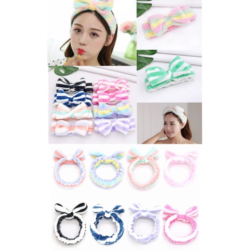 bando mandi bandana headband makeup motif garis