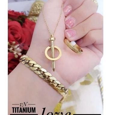 Titanium set perhiasan wanita t211