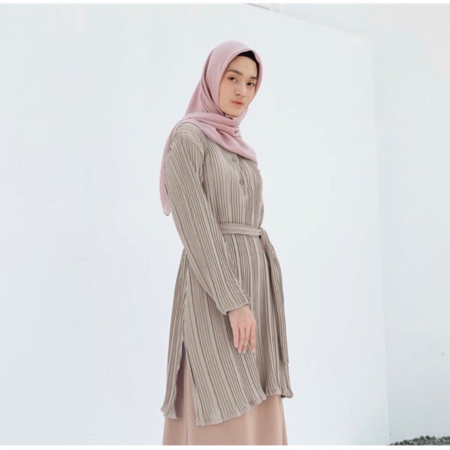 Blouse plisket vanilla hijab