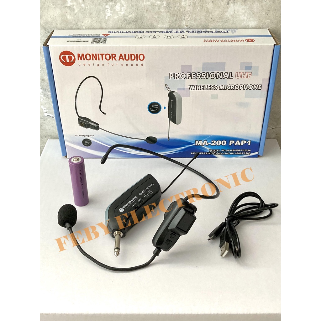 Mic Wireless Head set Bando Monitor Audio MA 200 PAP 1 Mic bukan DBQ