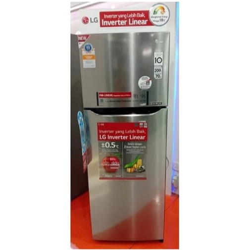 LG Kulkas 2 Pintu 225L Smart Inverter GN-G222SLCB Door Cooling 222SLCB
