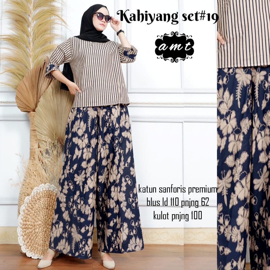 Kahiyang Set Ori Amt Setelan Baju Batik Wanita Kerja/ Baju Batik Wanita Kantor Modern Terbaru