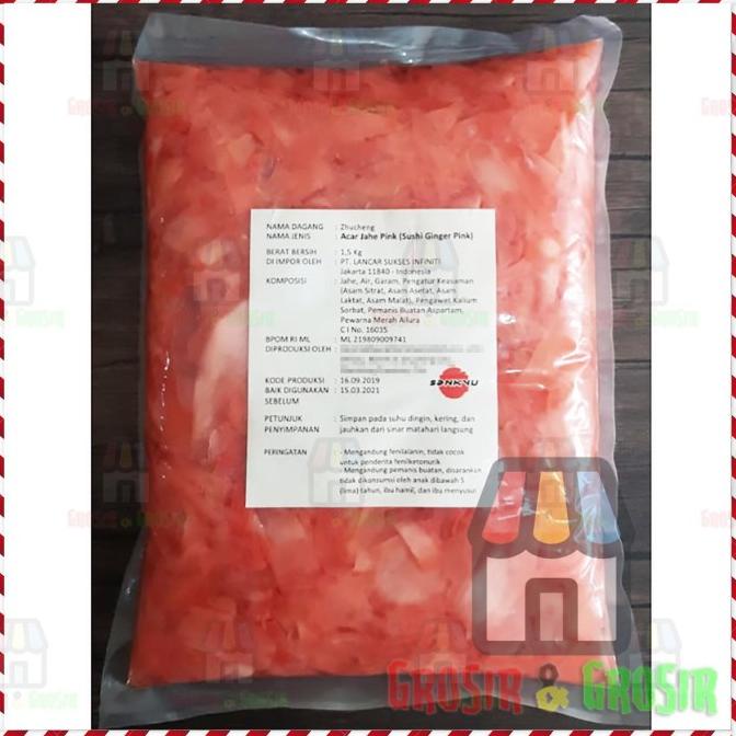 

[[COD]] SUSHI GARI / GARI SHOGA / SUSHI GINGER / JAHE SUSHI - PINK 1,5 KG TERBAIK Kode 1258