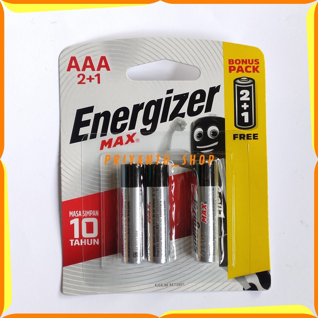 BATERAI ENERGIZER MAX AAA A3 E92 BP3 B2G1 LR03 1.5V ASLI BONUS 1