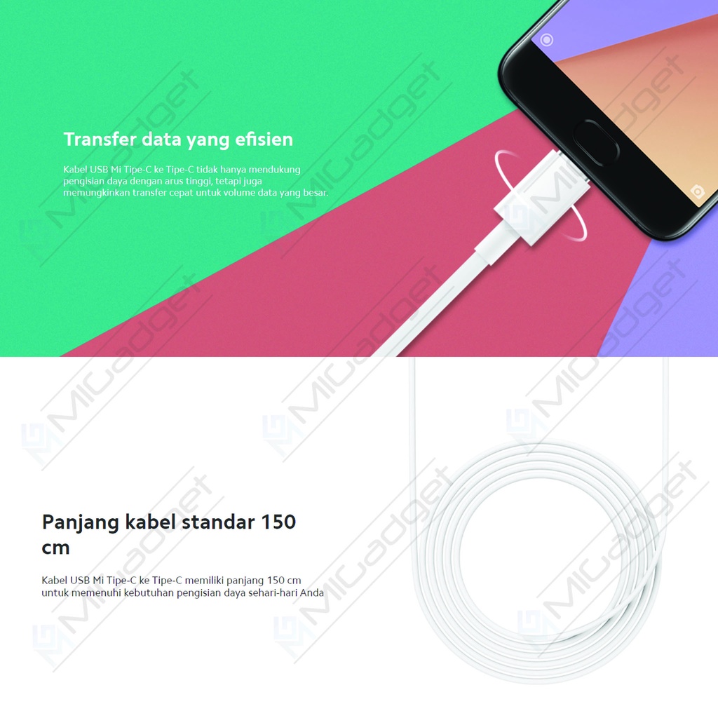Xiaomi USB Type-C to Type-C 150cm Cable Support 5A