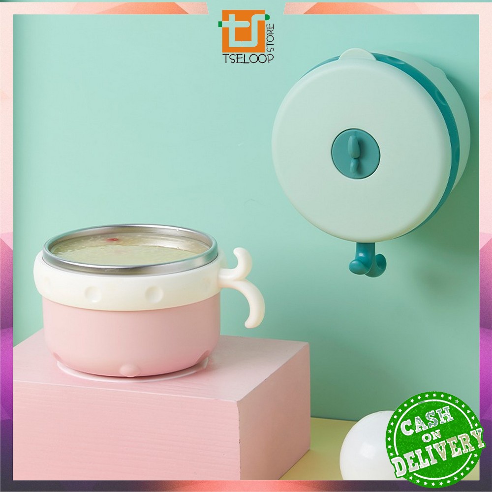 OFM-C352 Mangkuk Stainless Karakter Mangkok Cangkir Stainless Steel + Tutup Fresh Bowl Set / Mangkok