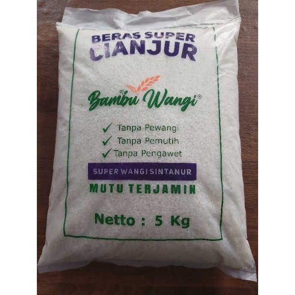 

Beras Pandan Wangi Medium - Merk Bambu Wangi 5 Kg