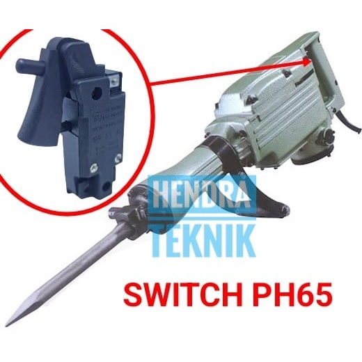 SPAREPART SWITCH PH65 model HITACHI SAKLAR DAYA MESIN BOR BOBOK DEMOLITION SUKU CADANG SKAKEL BOR CH