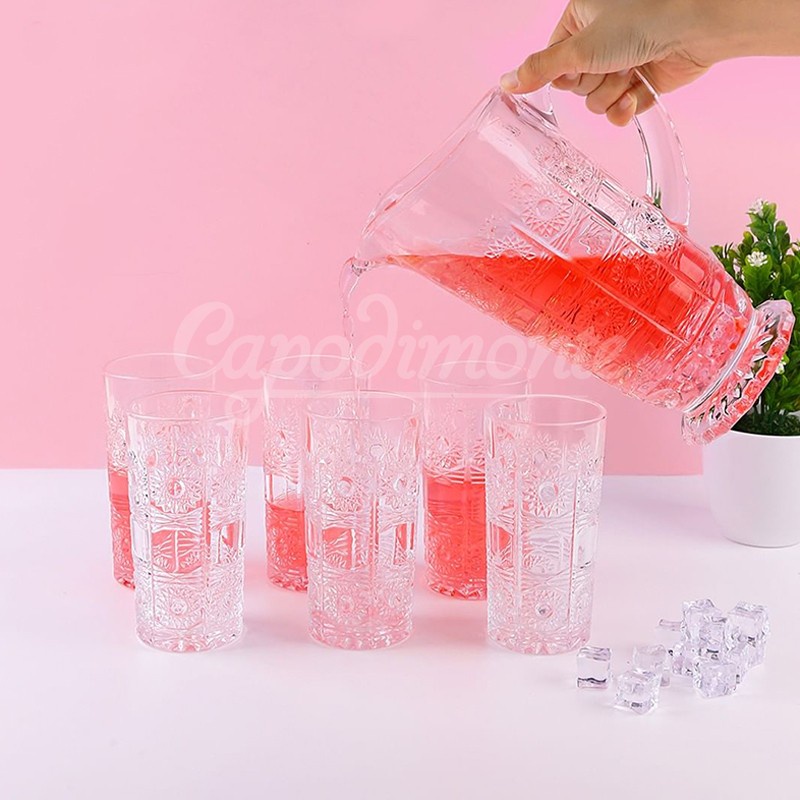 Pitcher Set Capodimonte + 6 Gelas