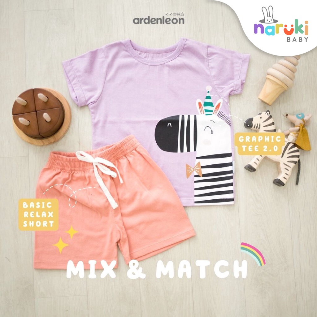 Ardenleon Unisex Relax Short Kids S/M/L/XL (6mo - 4yrs) Arden Leon Celana Pendek Anak