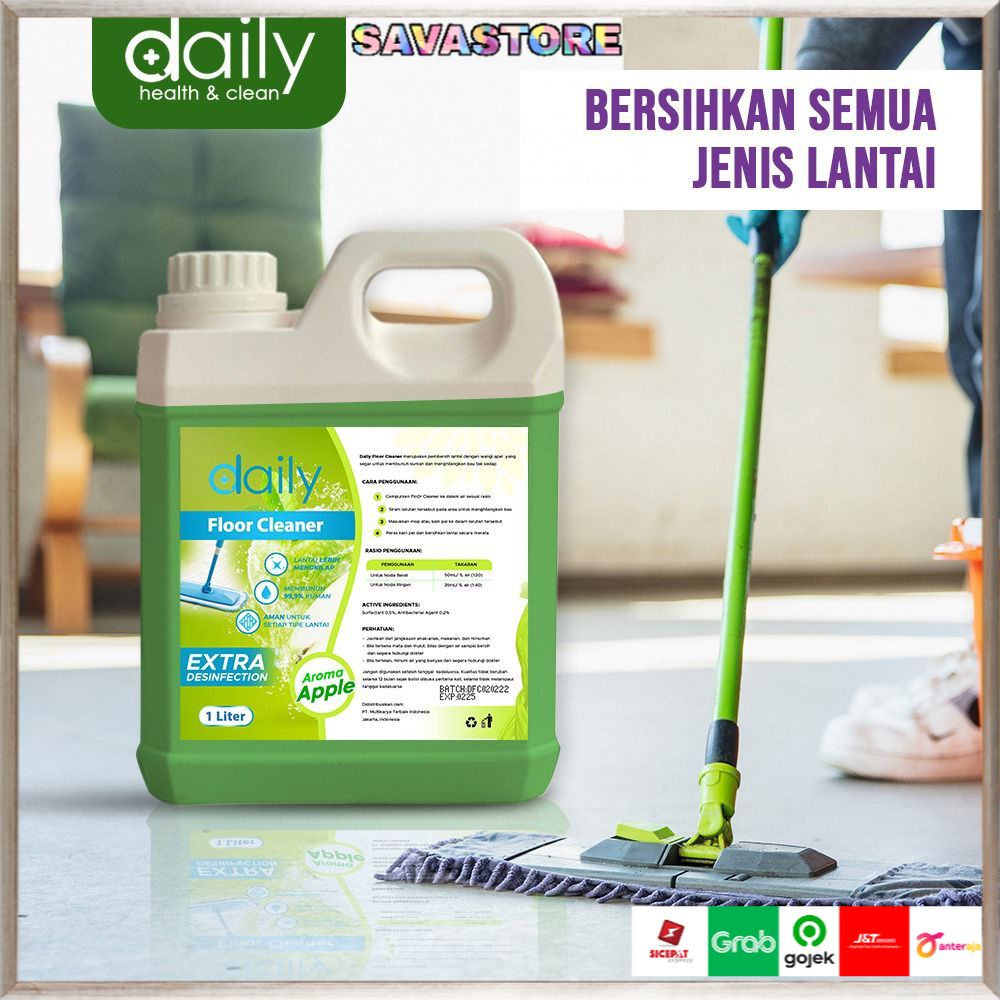 CAIRAN PEMBERSIH LANTAI EXTRA DESINFEKTAN 1 LITER AROMA APEL