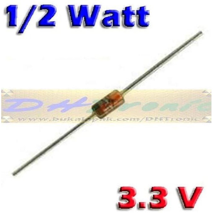 0.5 Watt 3.3V Dioda Zener 1/2W 3V3 3.3 Volt 1N5231B Dhtron92 Murah