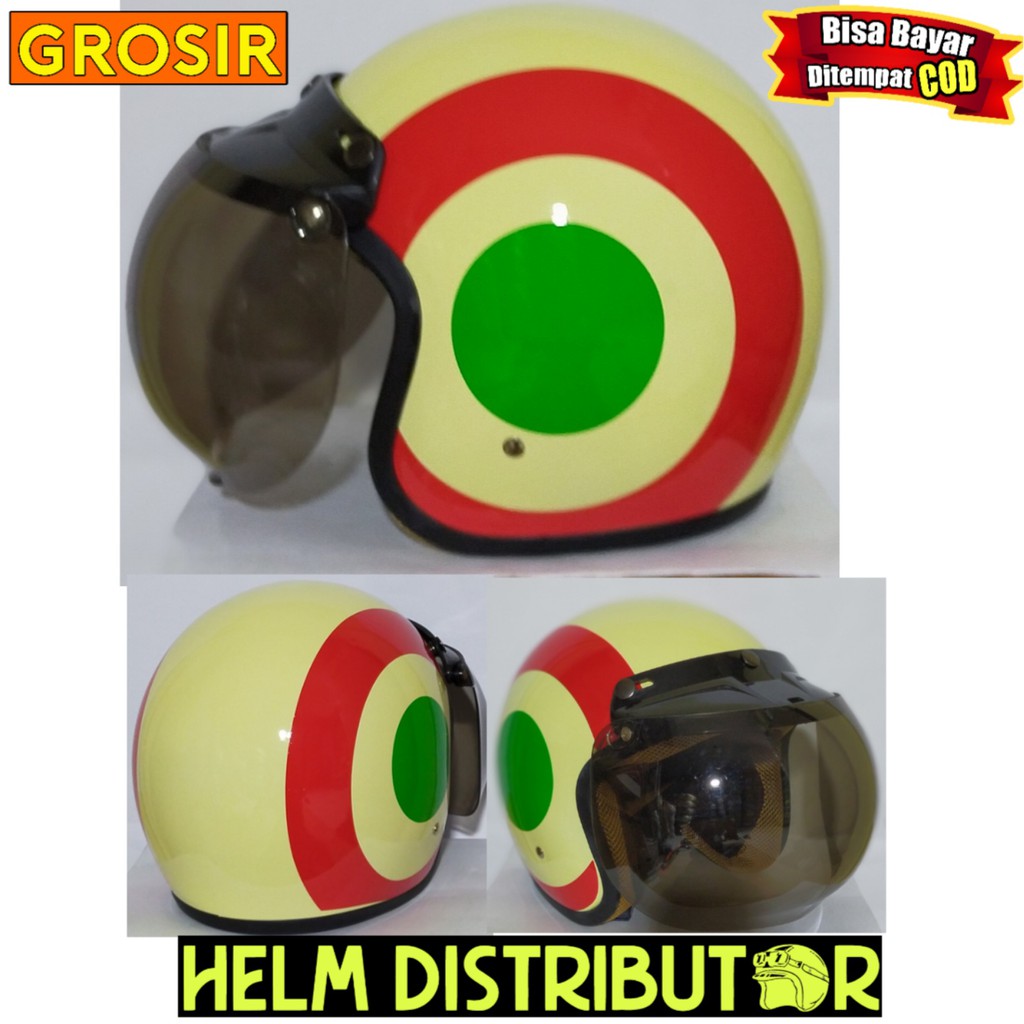 HELM BOGO  MOTIF ORIGINAL KACA CEMBUNG PRIA DAN WANITA COD