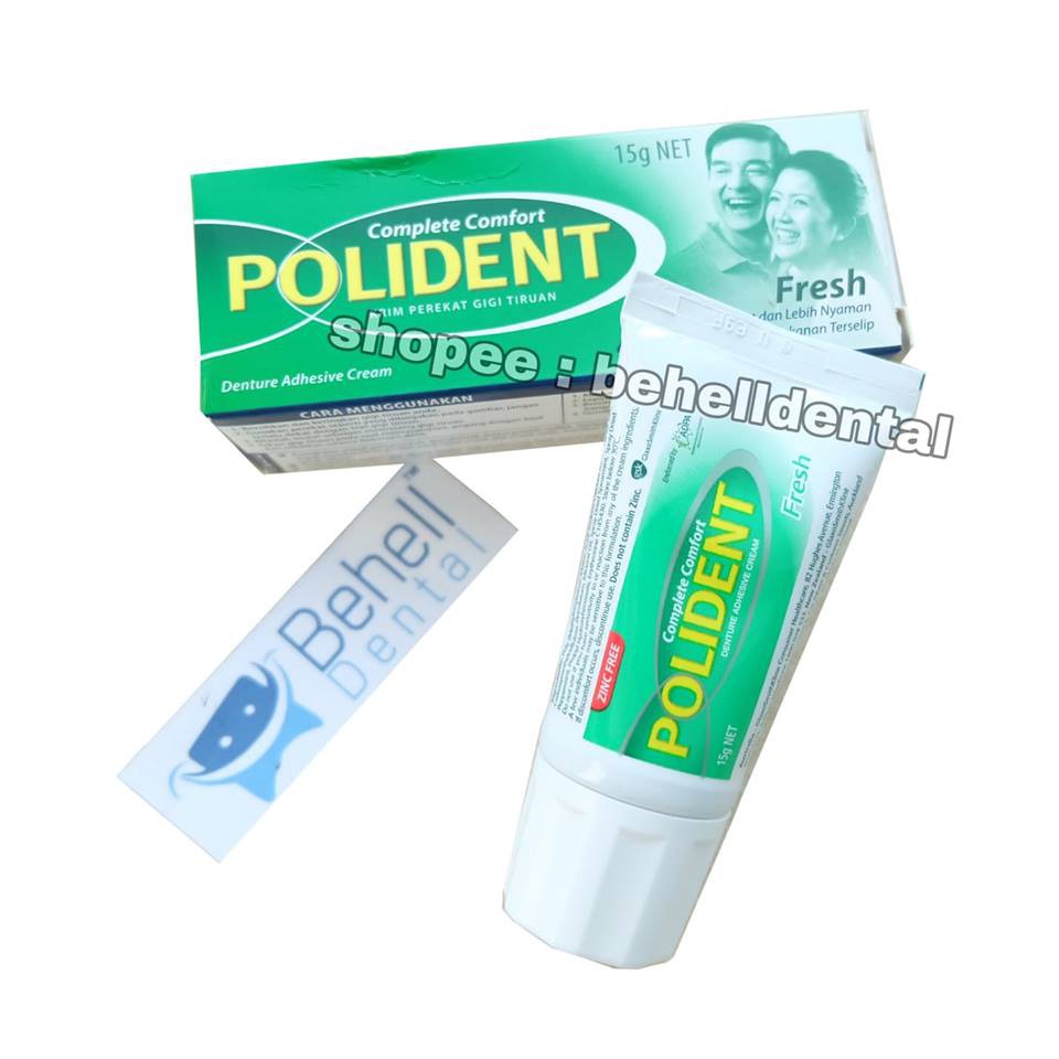 20gr POLIDENT KRIM PEREKAT GIGI TIRUAN - Lem Gigi Palsu Polident Adhesive Fresh 20 gr 20gram 20 gram