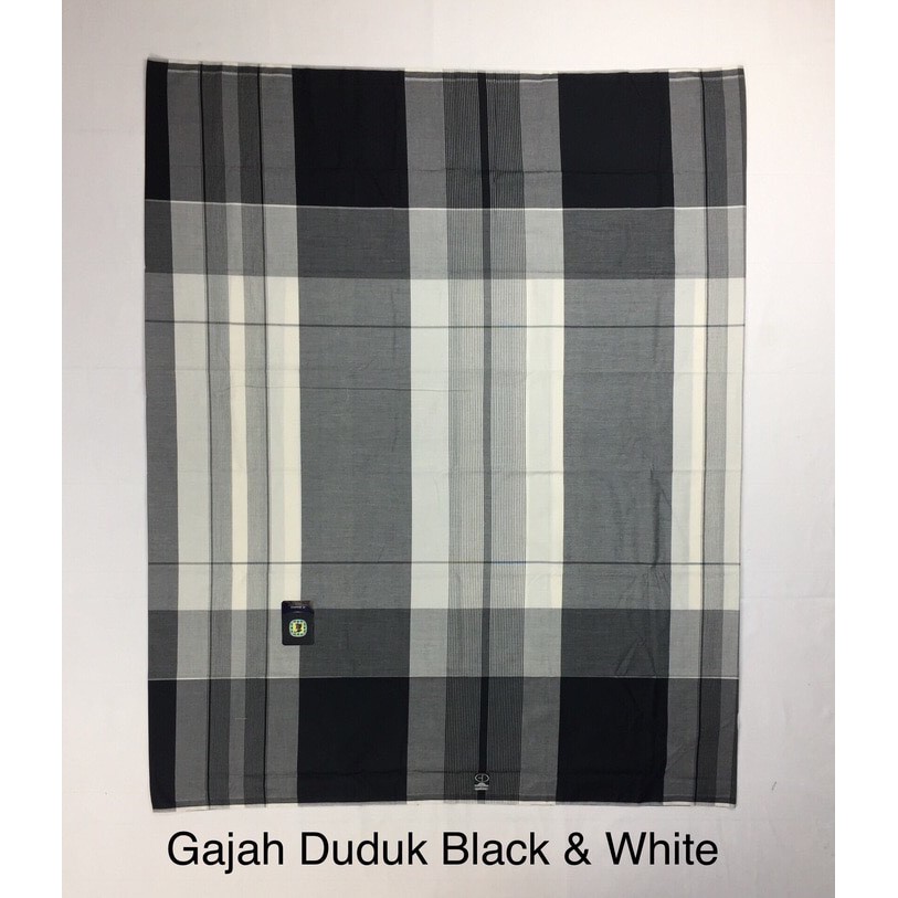 Sarung gajah duduk black and white/sarung gajah duduk asli black and white/bisa COD