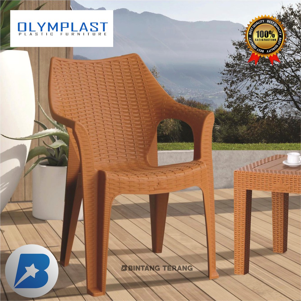 Kursi Plastik Rotan Olymplast OL 508