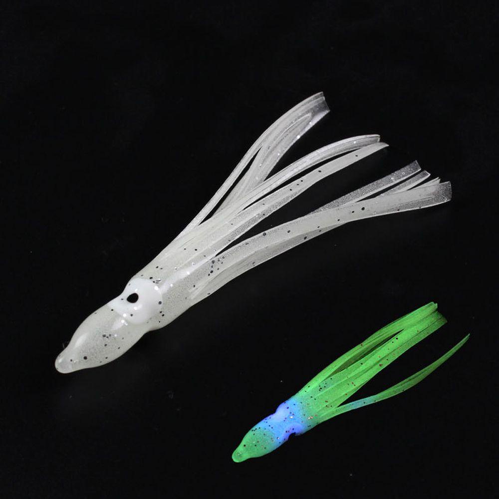 Lanfy Pancing Laut Soft Lures Fishing Tackle 5cm Luminous Threads Rok Glow Soft Squid Skirt