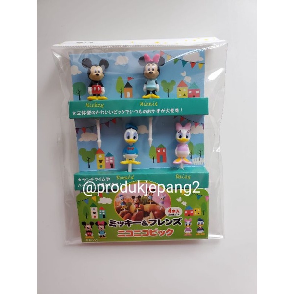 Torune Food Picks Mickey Disney Tusuk Bento Mickey Minnie Donald Duck Daisy ORI DISNEYLAND DISNEYSEA